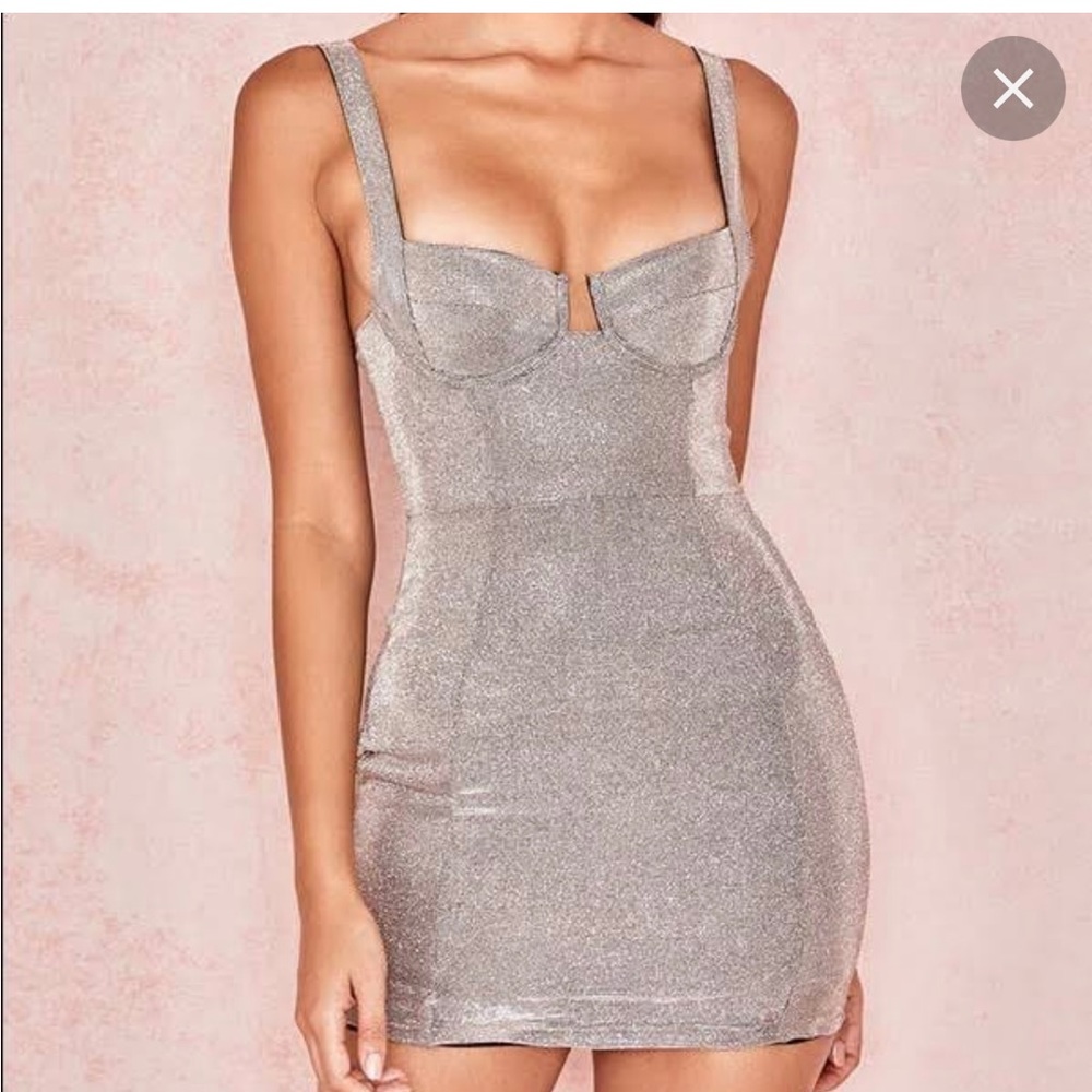 House of CB Luisa sparkly silver mini dress (sold out on website)